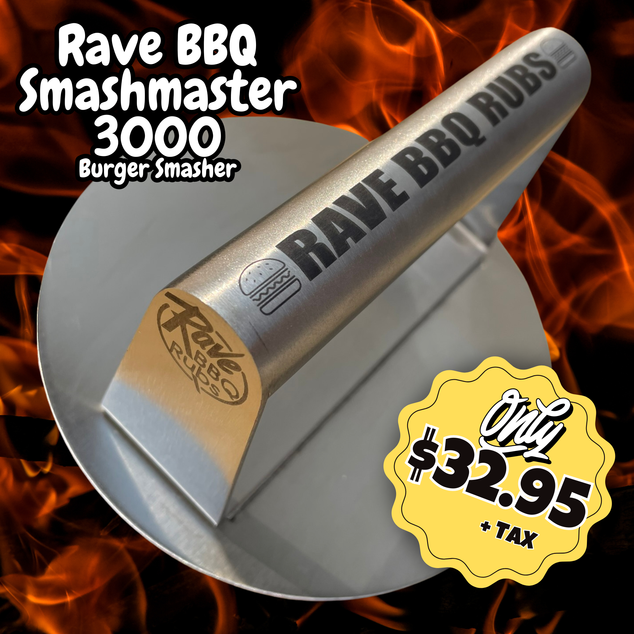 Rave BBQ Rubs Smashmaster 3000 Burger Smasher