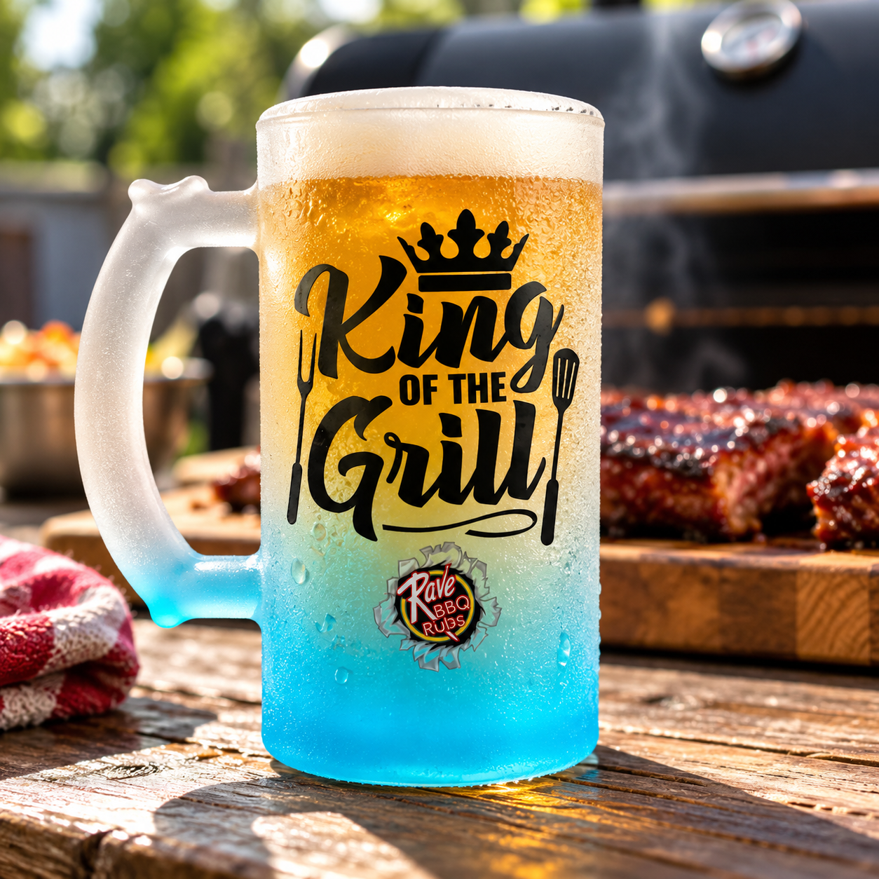 King of the Grill Beer Mug