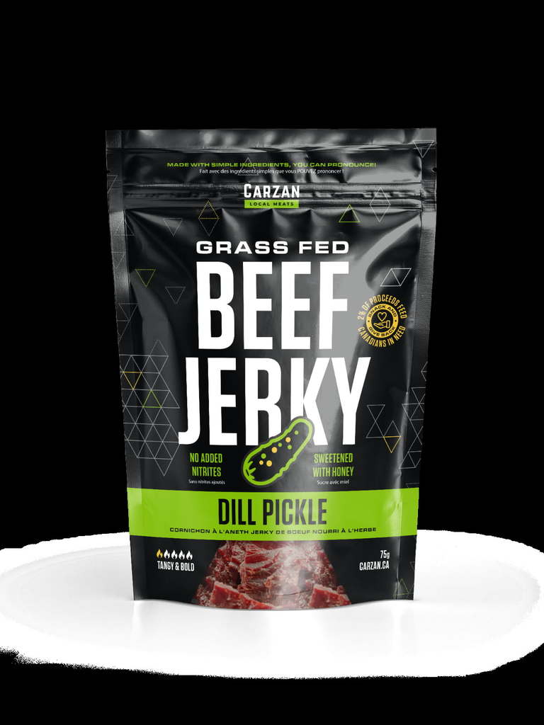 Dill Pickle - Whole Muscle Beef Jerky 75g - Carzan Local Meats