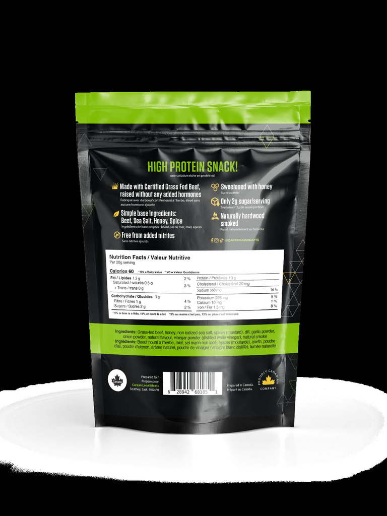 Dill Pickle - Whole Muscle Beef Jerky 75g - Carzan Local Meats