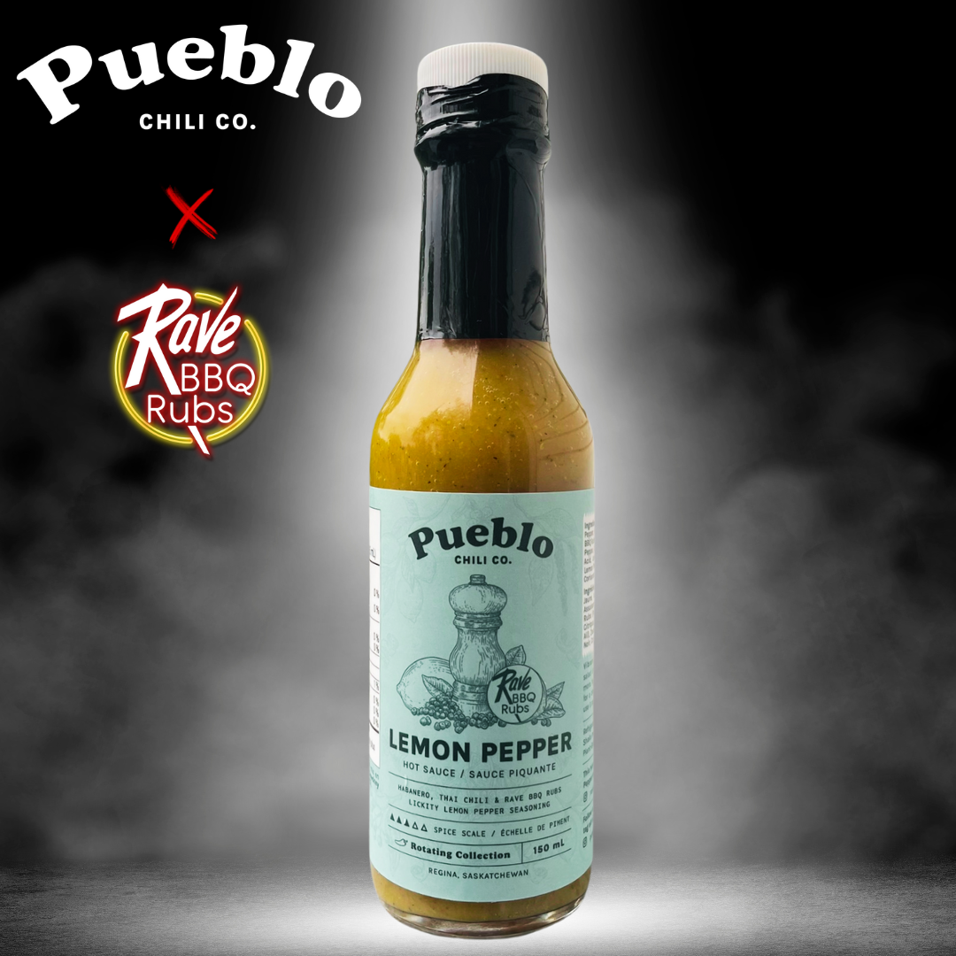 Lemon Pepper Hot Sauce by Pueblo Chili Co. & Rave BBQ Rubs
