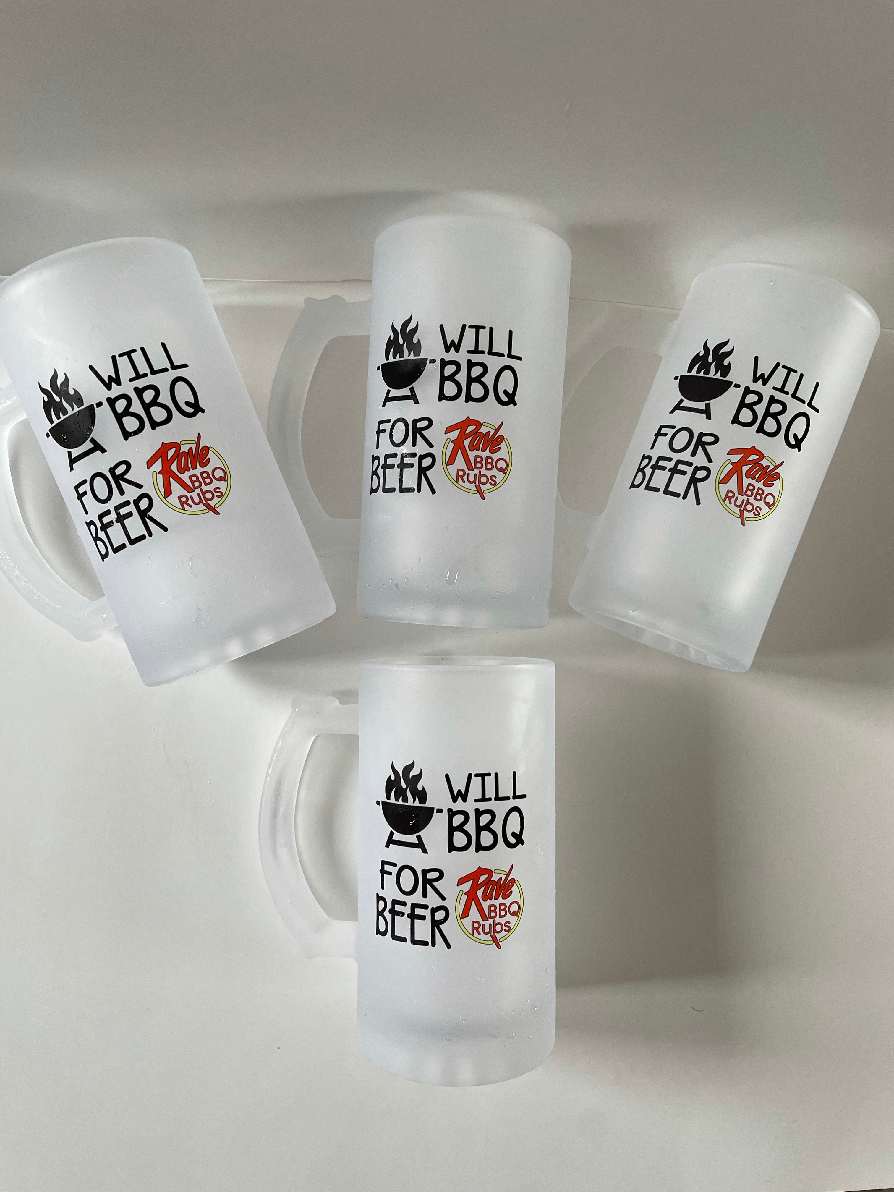 Will BBQ for Beer Frosted Beer Glass